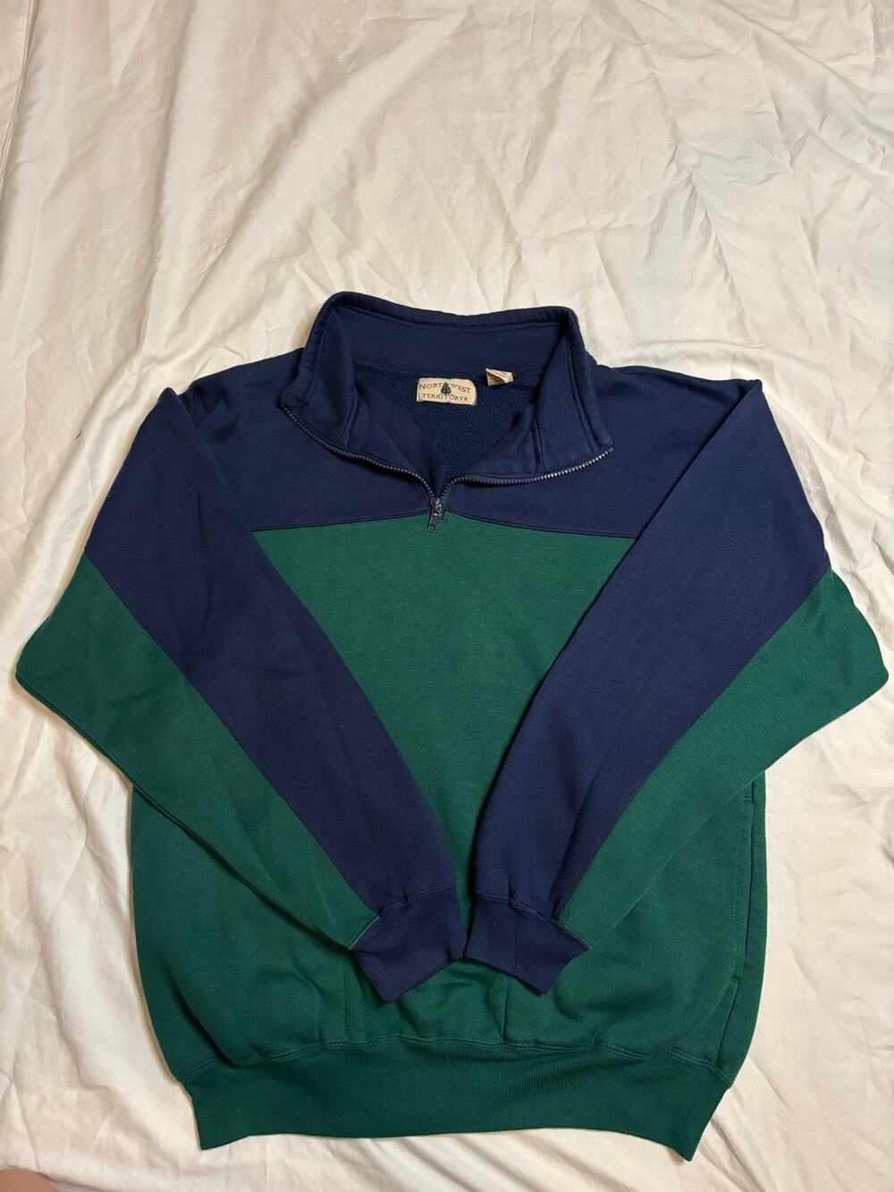 Vintage 90s Northwest Territory Colorblock Quarter Zip Sweatshirt